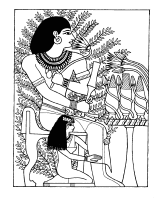 A coloring page of the old egypt